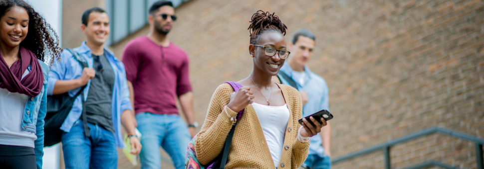 Image of students on a college campus