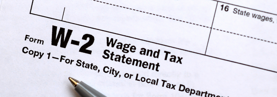 Picture of U.S. tax w-2 statement