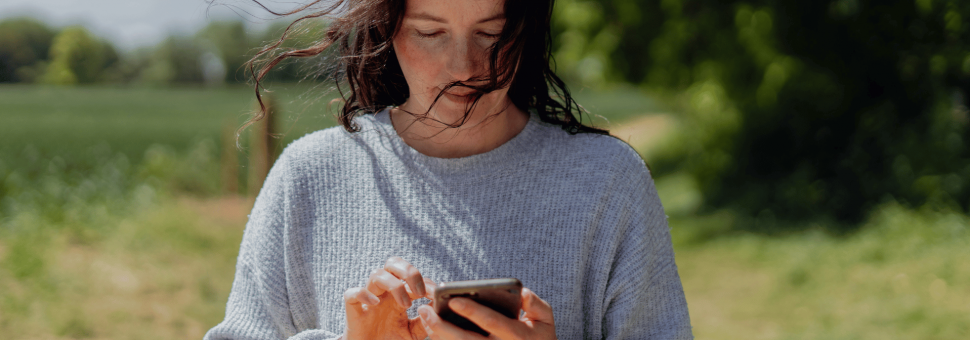 image of Young Life blog being read on iphone